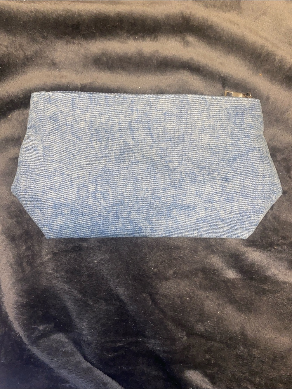 Denim Blue Zip Pouch Clutch - Women's Wristlet